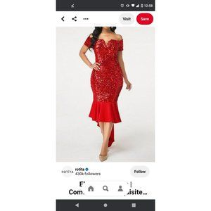 Sparkly Glitter Sequin Off The Shoulder Cocktail Party Sequin Embellished Dress
